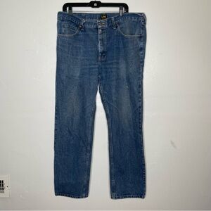 VINTAGE LEE 100% COTTON LIGHT WASH JEANS SZ 38x32